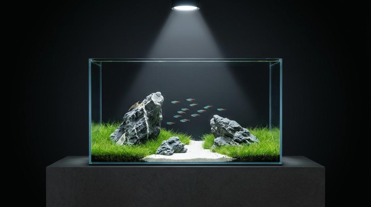 Iwagumi stone composition — office commission, DIFC